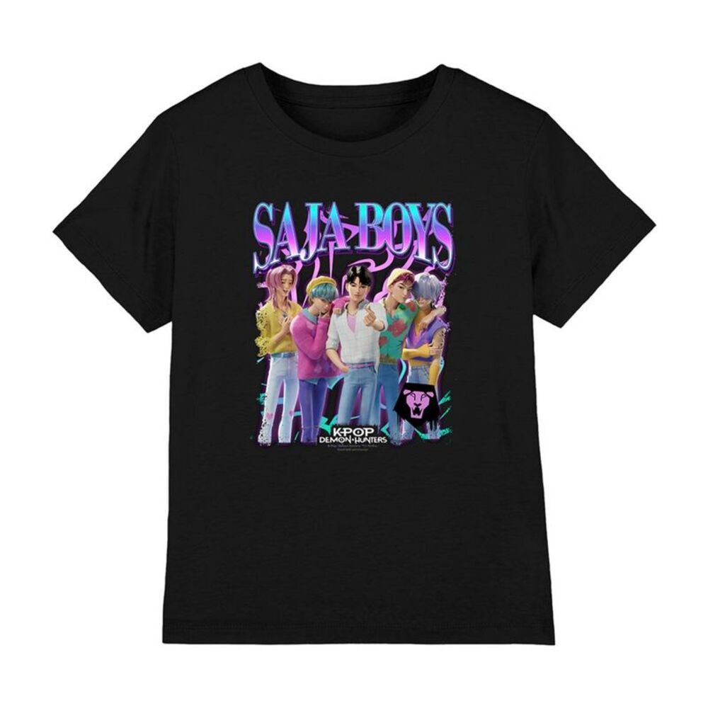 K-Pop Demon Hunters Childrens/Kids Saja Boys Logo T-Shirt / Black